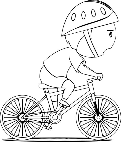 Tranh tập tô xe đạp đơn giản
