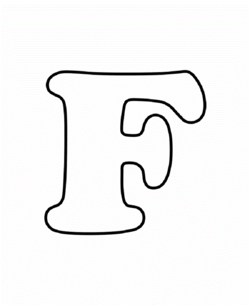 Tranh tô màu chữ f