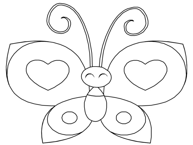Tranh tô màu con bướm hình vẽ đơn giản