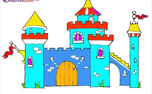 Tranh tô màu lâu đài
