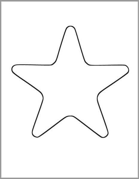 Tranh tô màu ngôi sao đơn giản cho bé tô màu