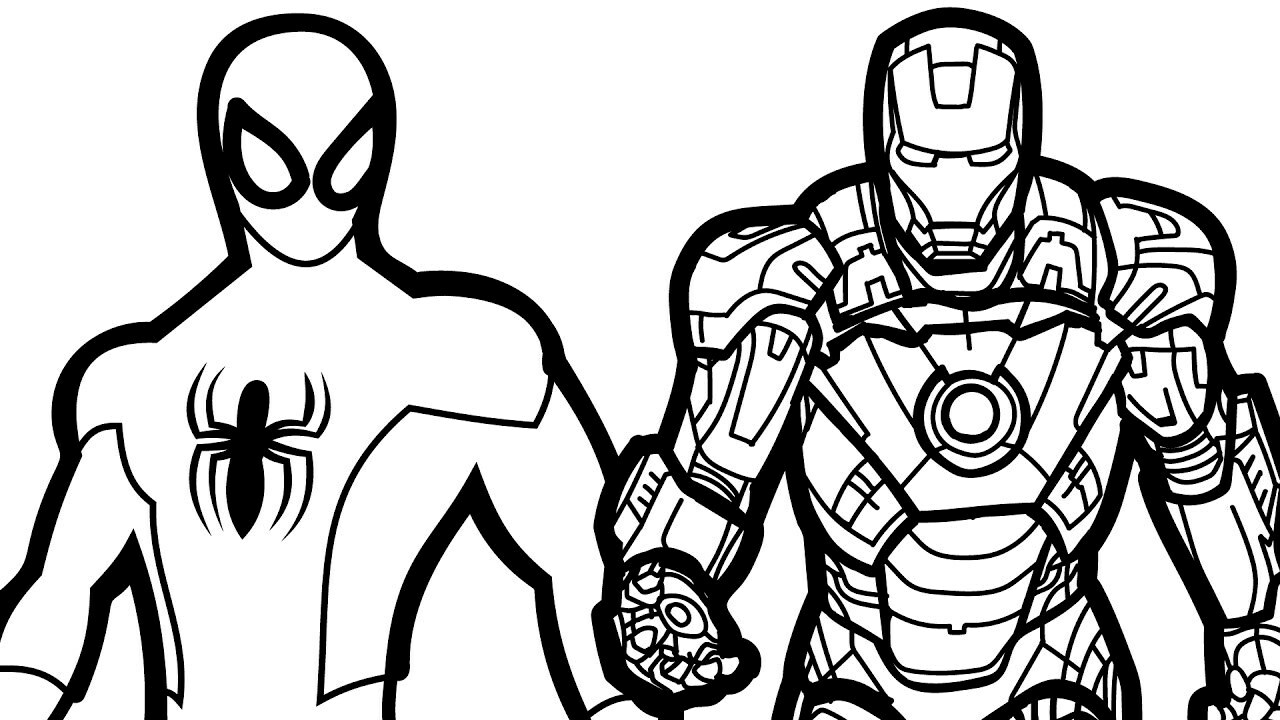 Tranh Tô Màu Người Sắt Iron Man - Siêu Anh Hùng Của Các Bé