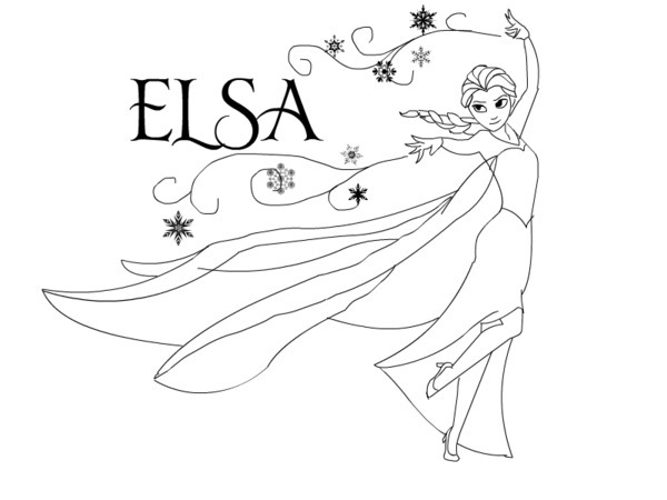 Tranh tô màu nữ hoàng băng giá Elsa