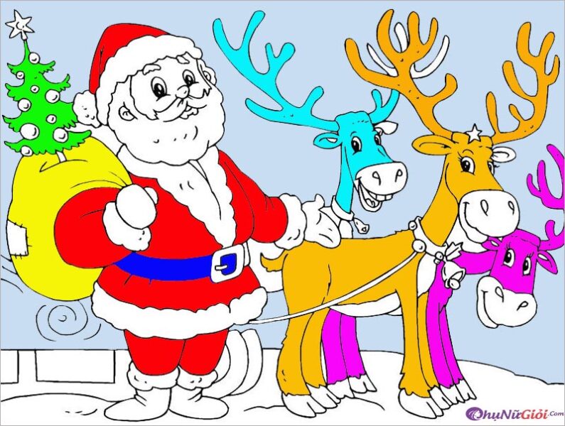 Bộ sưu tập Giáng sinh tranh tô màu ông già Noel đẹp dành cho bé  Bản Tin  Bình Dương