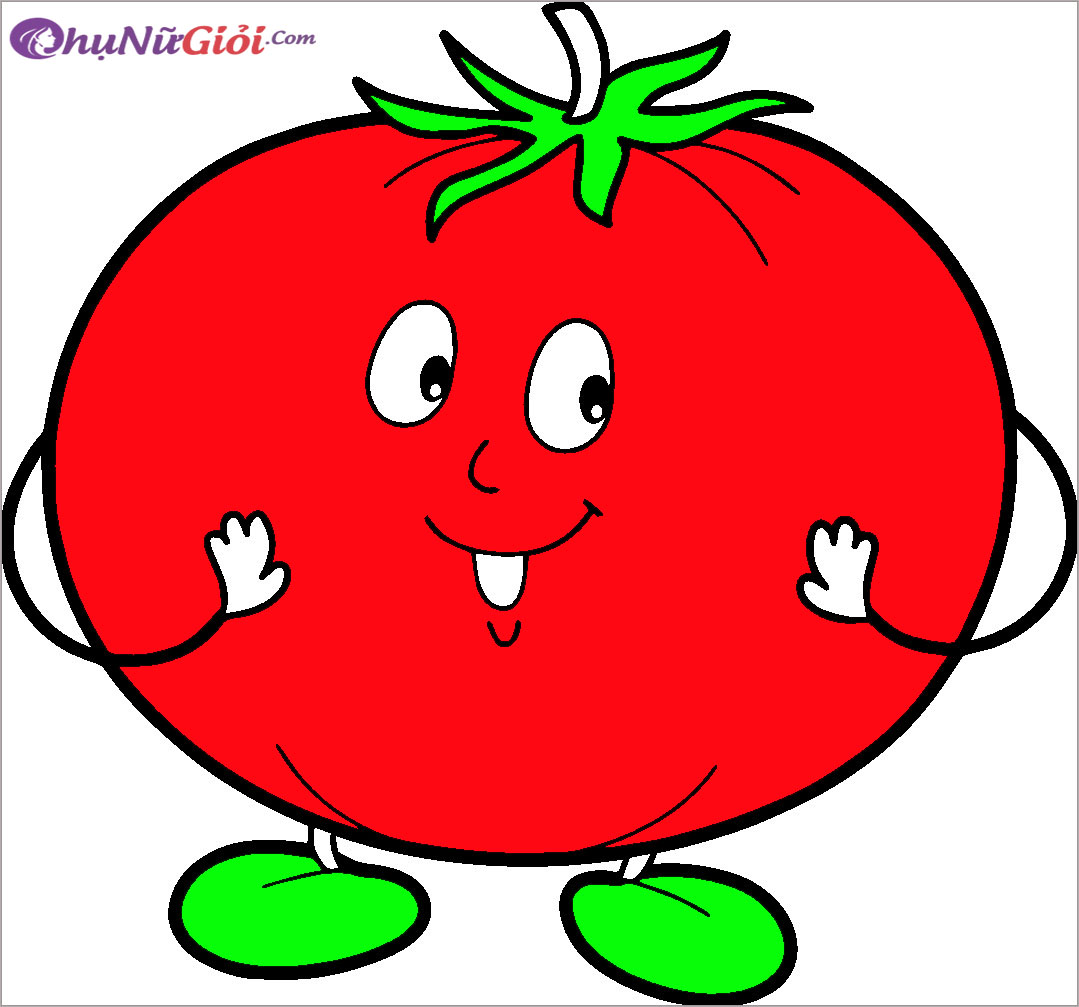 Tranh tô màu quả cà chua đẹp nhất dành cho bé yêu tập tô