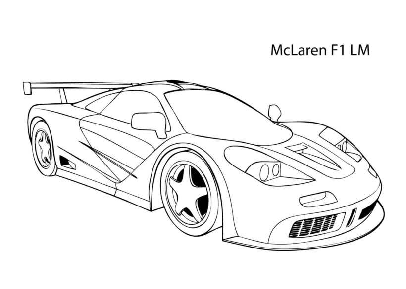 Tranh tô màu siêu xe McLaren F1 LM