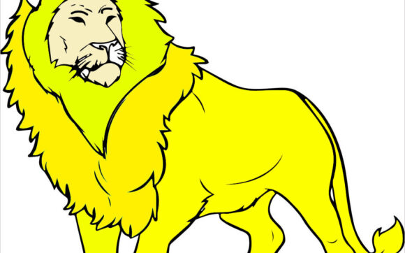 Tranh tô màu sư tử