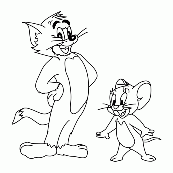 Tranh tô màu Tom and Jerry ngộ nghĩnh nhất