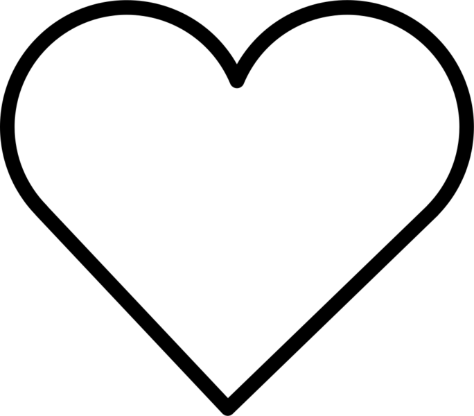 Tranh tô màu trái tim hình vẽ đơn giản