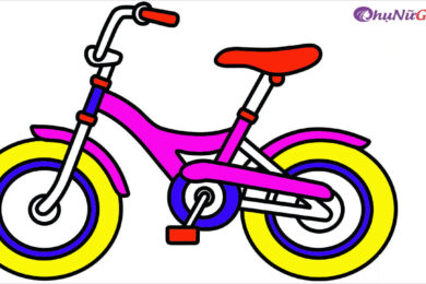 Tranh tô màu xe đạp