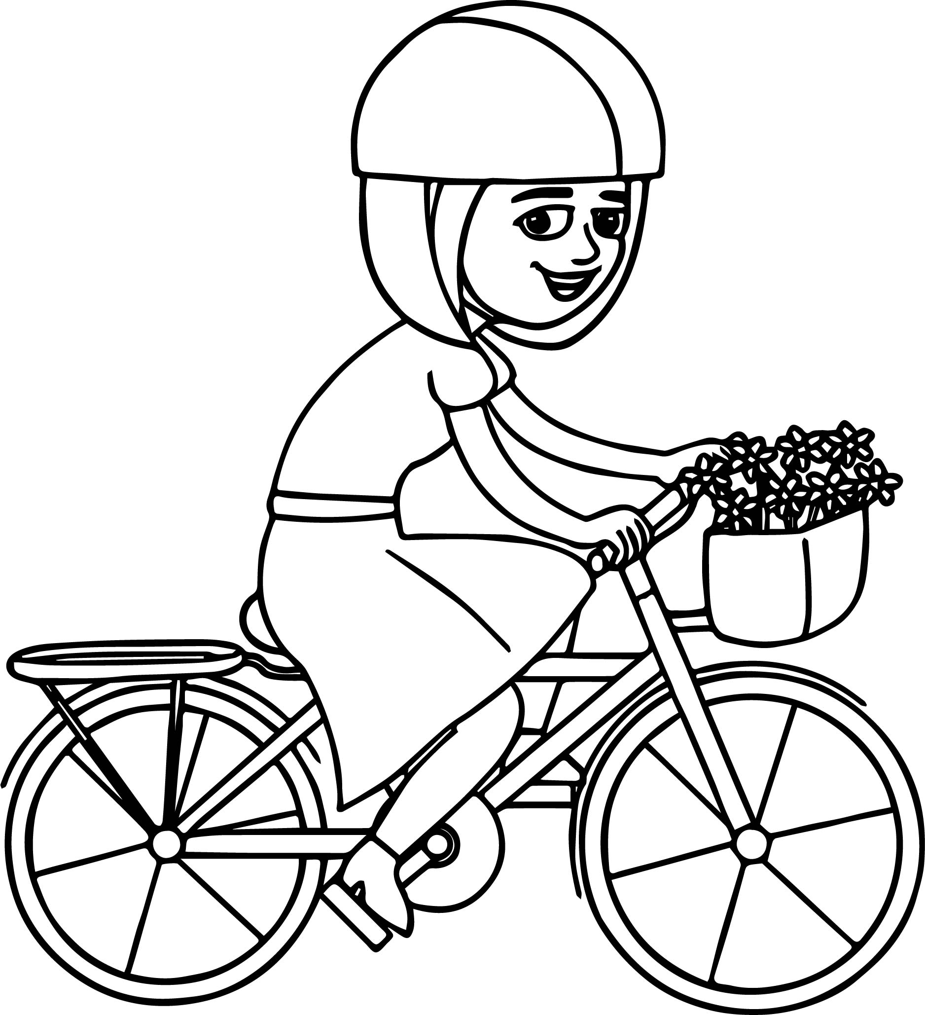 Tranh tô màu xe đạp đơn giản quen thuộc cho bé tập tô