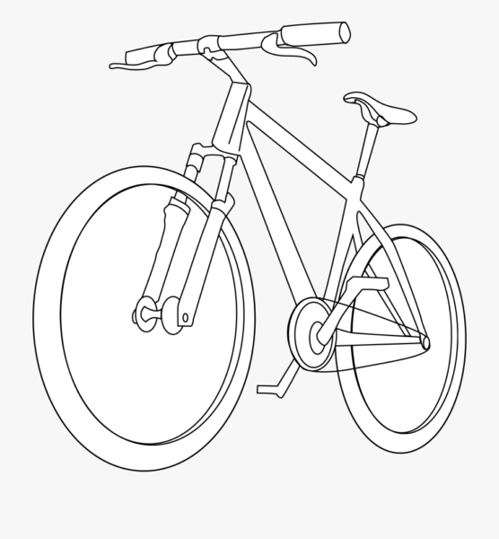 Tranh tô màu xe đạp đơn giản