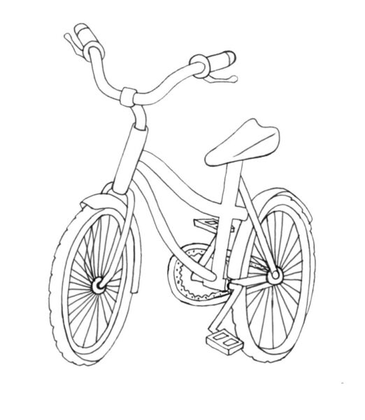 tranh tô màu xe đạp mini