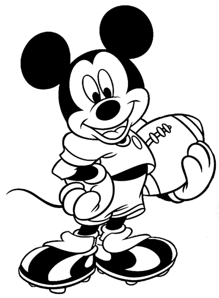 Tranh vẽ chưa tô màu chuột Mickey
