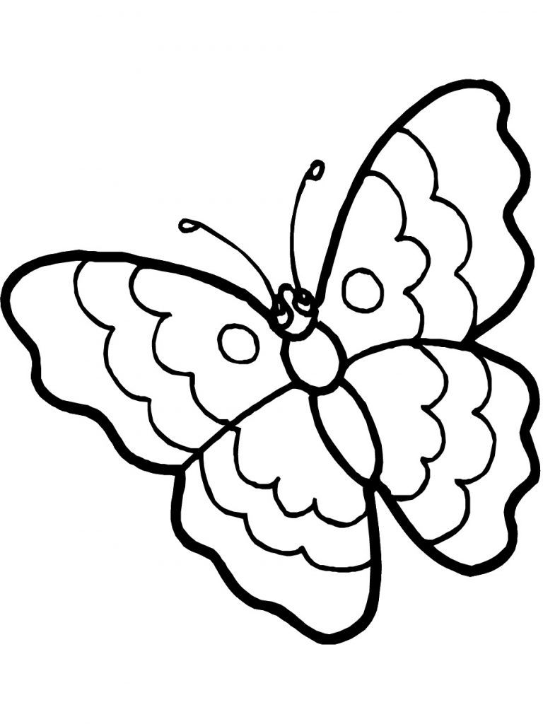 Tranh tô màu con bướm xinh đẹp, nhẹ nhàng dành tặng cho bé yêu
