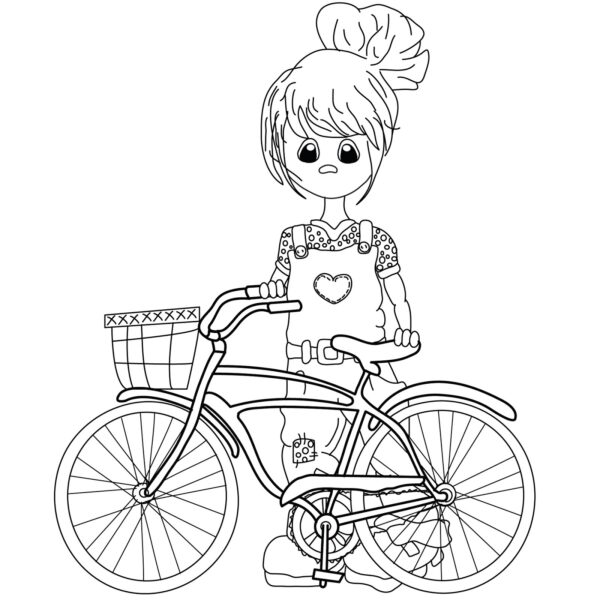 Tranh vẽ xe đạp dành cho bé yêu