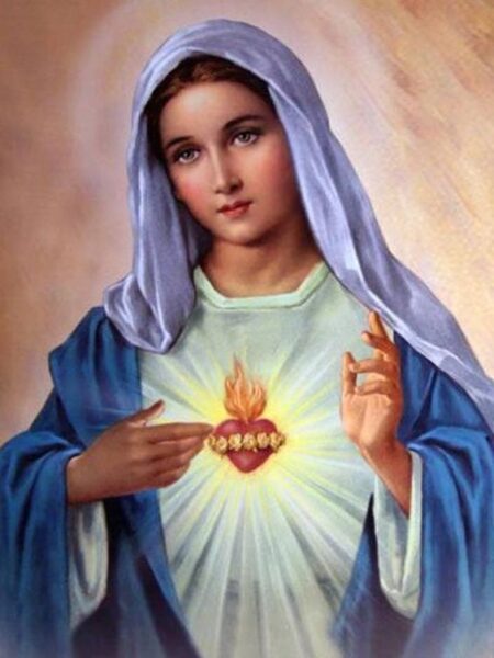 Hình ảnh Đức Mẹ với trái tim rực lửa