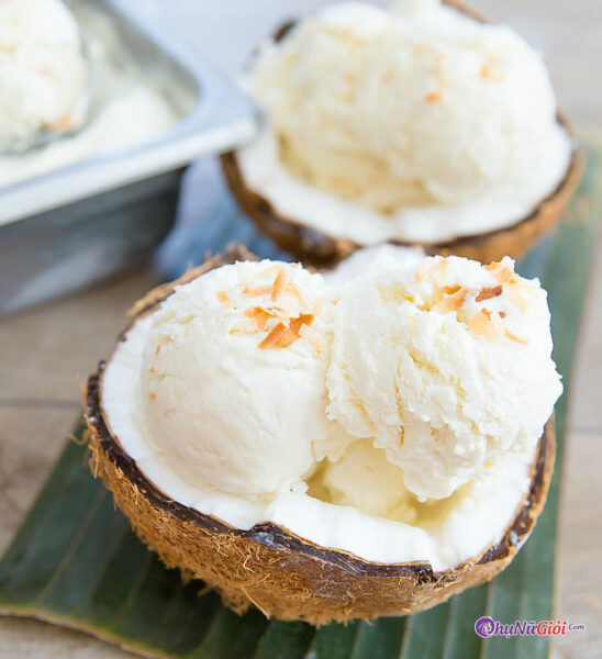 Hoàn thành cách làm kem sữa dừa không dùng whipping cream, dùng trứng