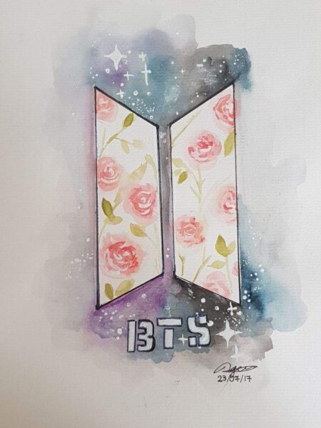 Hình logo BTS hoa đẹp