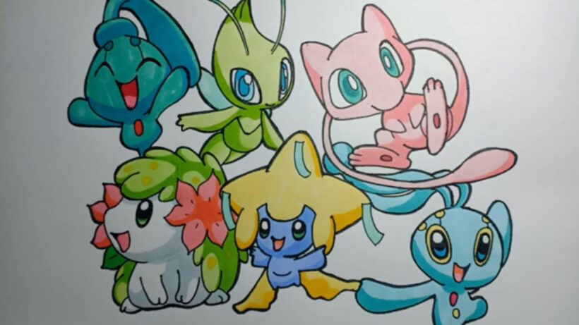 Hình vẽ những Pokemon huyền thoại dễ thương