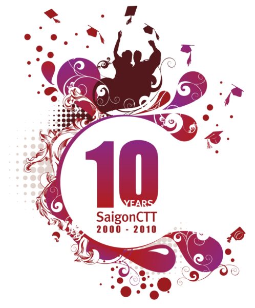 Mẫu logo kỉ niệm 10 năm đẹp của SaigonCTT