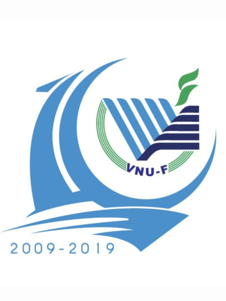 Mẫu logo kỷ niệm 10 năm Quỹ phát triển ĐHQG - HCM
