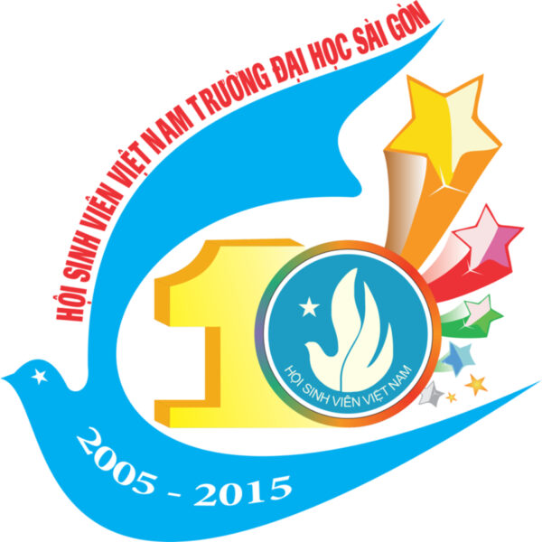 Mẫu logo kỷ niệm 10 năm đẹp trường ĐH Sài Gòn