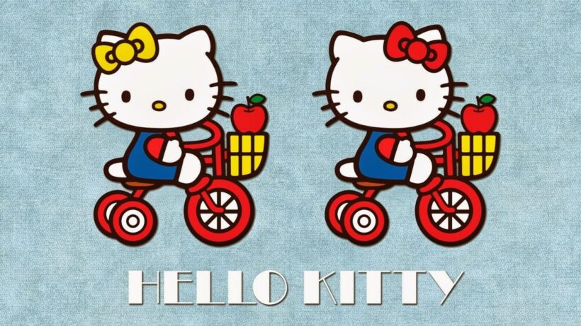 Hình ảnh Hello Kitty đạp xe