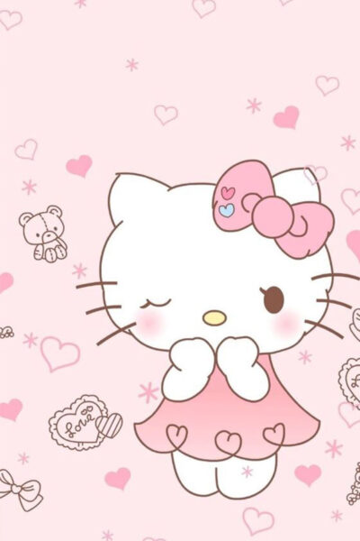 Hình ảnh Hello Kitty màu hồng đáng yêu