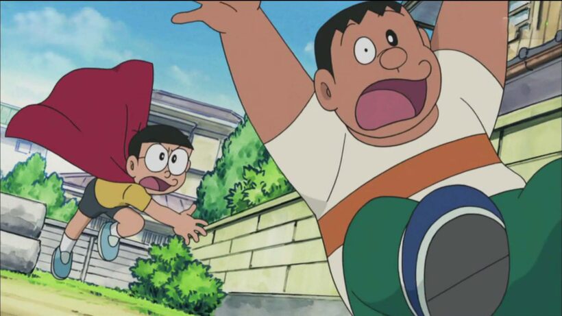 Hình ảnh Chaien bị Nobita đuổi