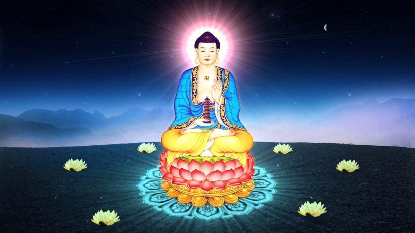 Hình ảnh Phật Dược Sư toả sáng hào quang