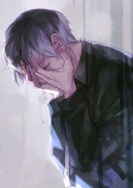 Hình ảnh con trai khóc buồn anime