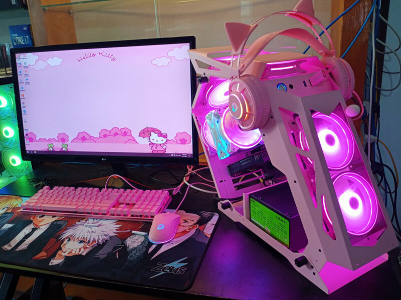 Hình ảnh dàn PC khủng full màu hồng cute