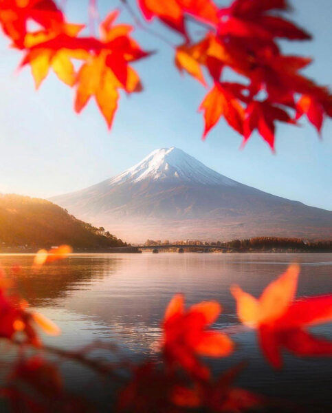Hình ảnh núi Phú Sĩ tĩnh lặng buổi chiều tà