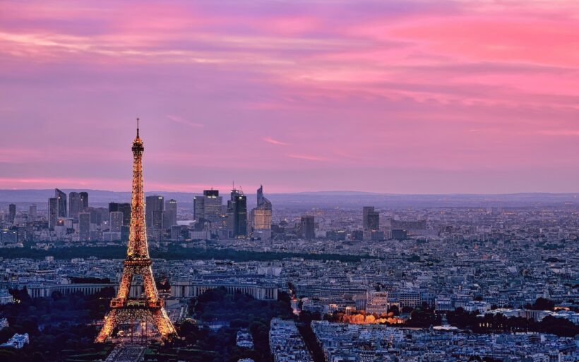 Hình ảnh tháp Eiffel lúc hoàng hôn