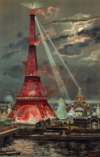 Hình ảnh tháp Eiffel qua góc nhìn hội họa