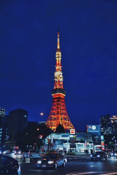 Hình ảnh tháp Tokyo buổi đêm