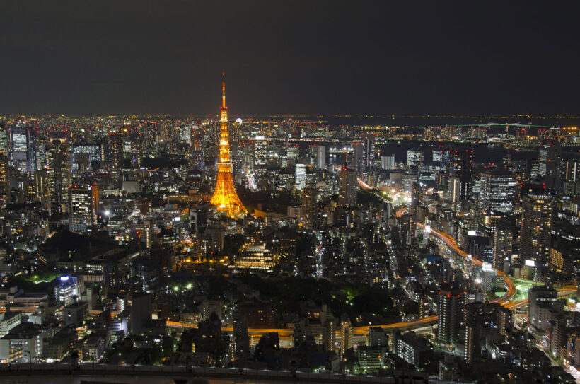 Hình ảnh tháp Tokyo lung linh về đêm