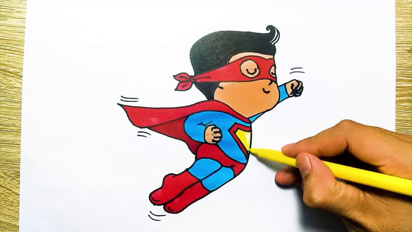 Hình ảnh vẽ chibi superman dễ thương