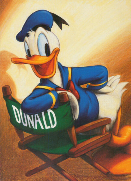 Hình ảnh vịt Donald ngồi nghỉ mát