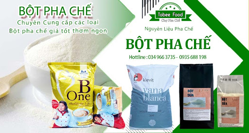Nguyen Lieu Tra Sua Tobee Food cung cap cac Bot Pha Che Tra Sua