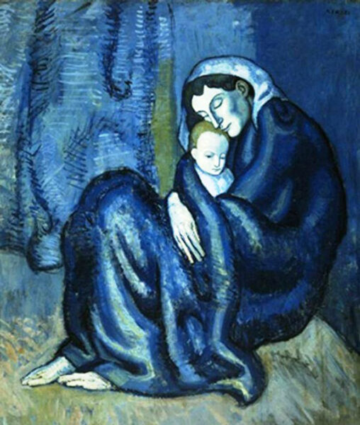 Tranh vẽ Picasso khắc hoạ vợ và con
