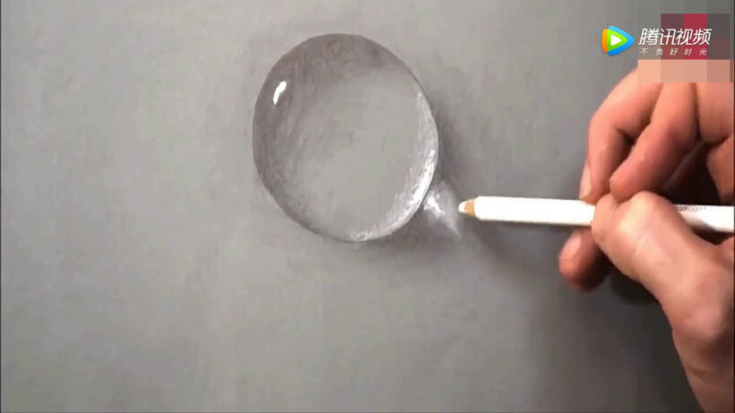 Vẽ tranh 3D hình giọt nước