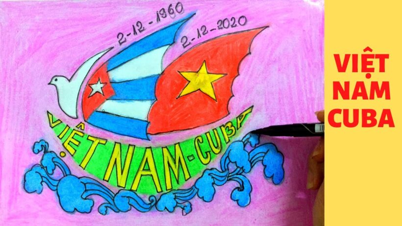 Vẽ tranh 60 năm tình hữu nghị Việt Nam và Cuba
