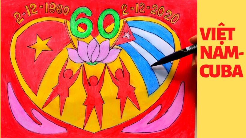 Vẽ tranh tình hữu nghị Việt Nam và Cuba 60 năm