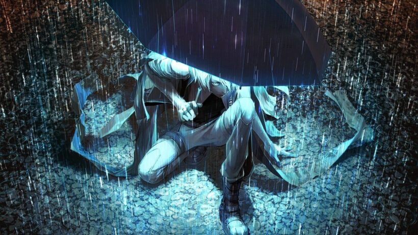 Background Anime dưới trời mưa