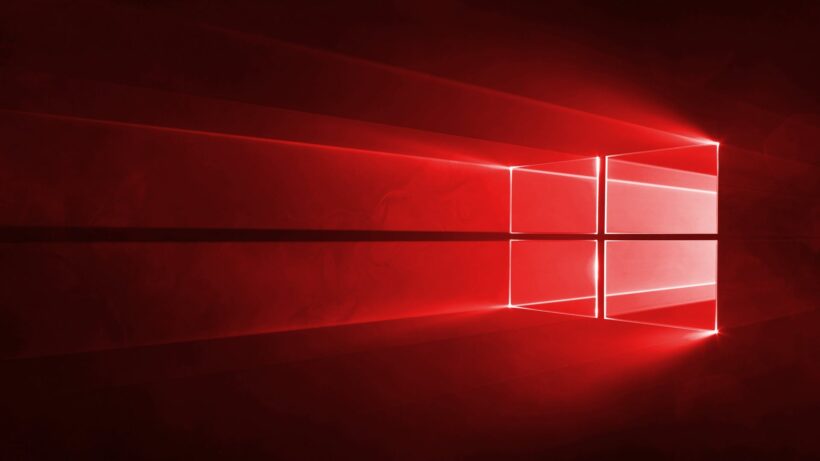 Background đỏ Windows 10
