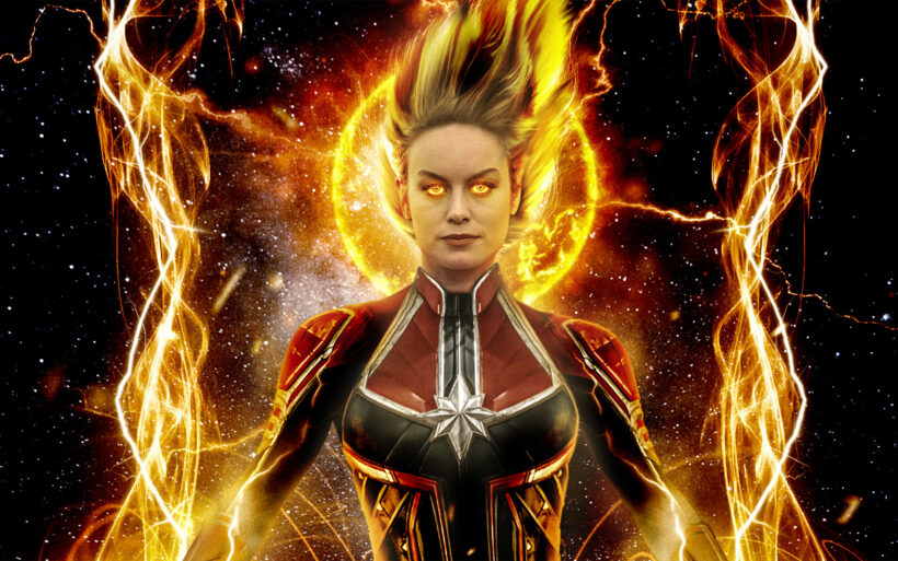 Hình ảnh Captain Marvel bốc lửa
