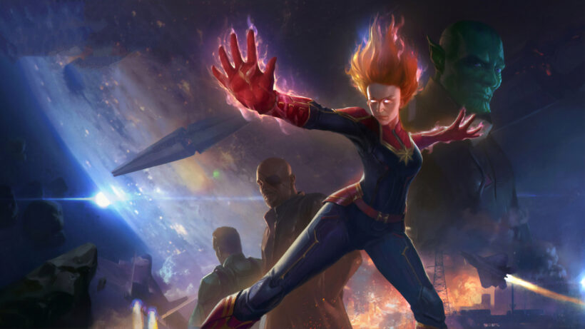 Hình ảnh Captain Marvel chiến đấu