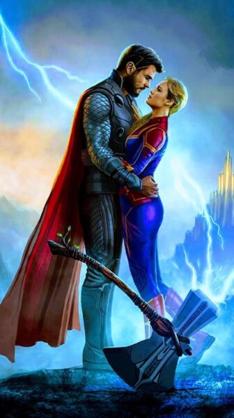 Hình ảnh Captain Marvel và Thor